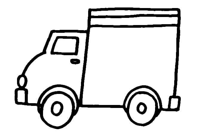 Desenho de Caminhão Simples para Colorir