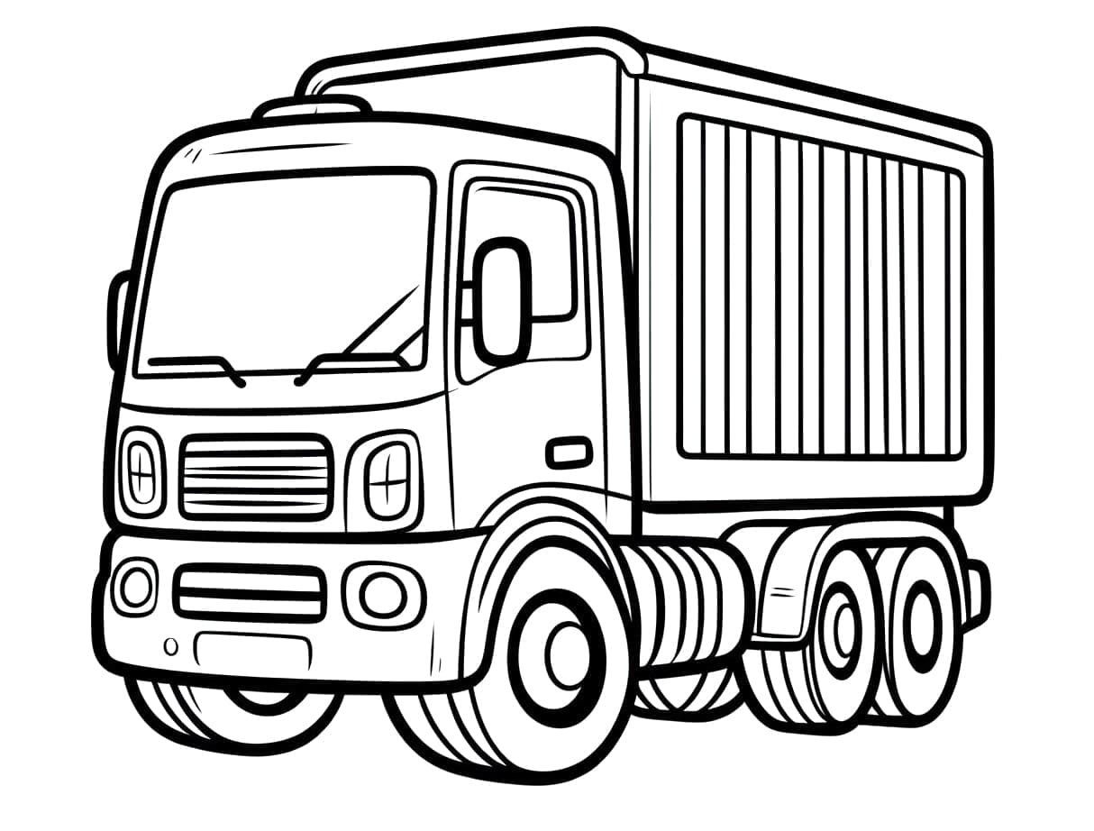Desenho de Imprimivel Caminhão para Colorir