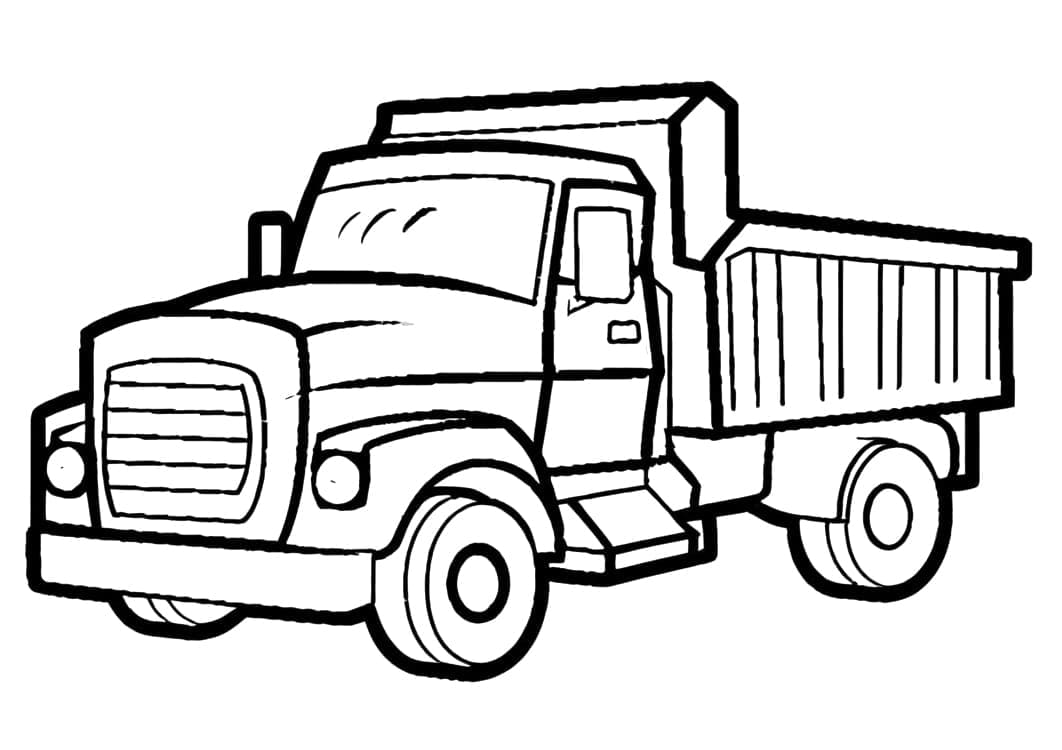 Desenho de um Caminhão Básico para Colorir
