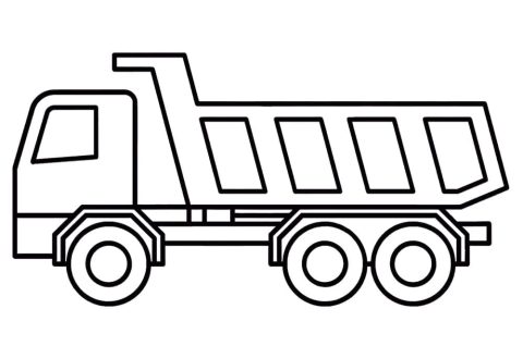 Desenho de Um caminhão Muito fácil para Colorir