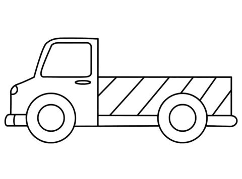 Desenho de Um caminhão Simples para Colorir
