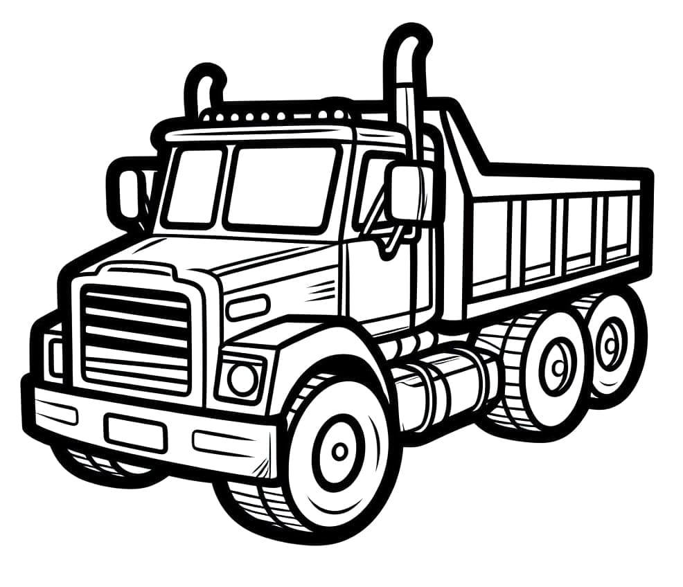 Desenho de um Caminhão para Colorir