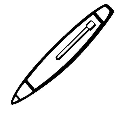 Desenho Caneta com Detalhes para Colorir