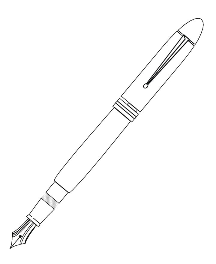 Desenho Caneta de Tinta para Colorir