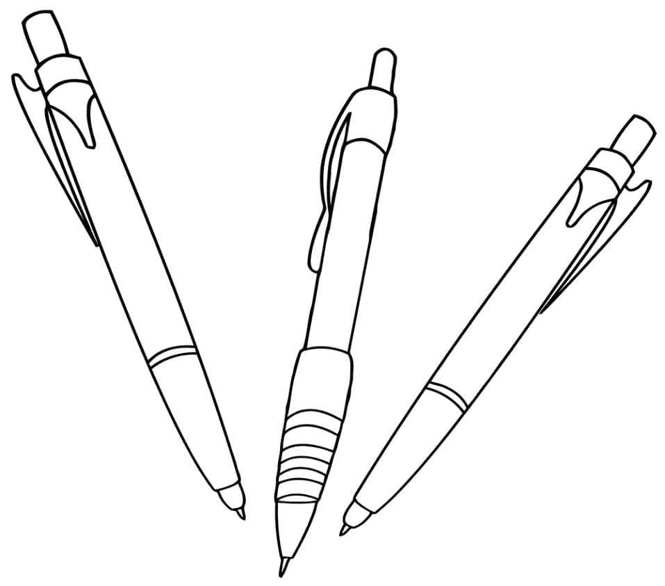 Desenho Caneta e Lápis para Colorir