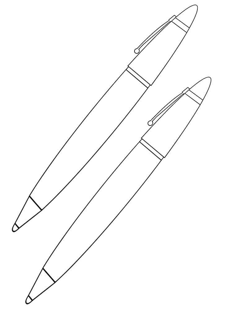 Desenho Caneta Escolar para Colorir