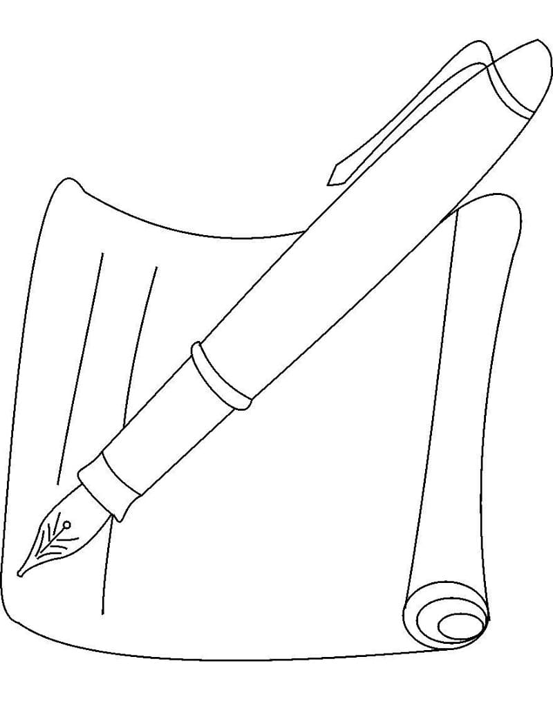 Desenho Caneta Fofa para Colorir Pdf