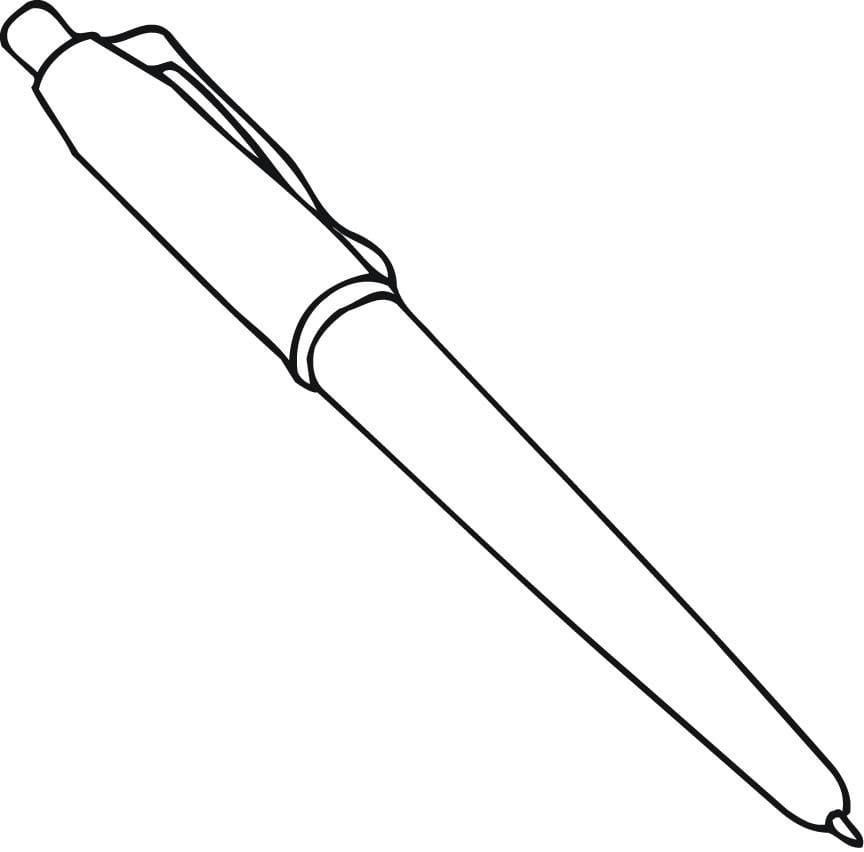 Desenho Caneta no Caderno para Colorir