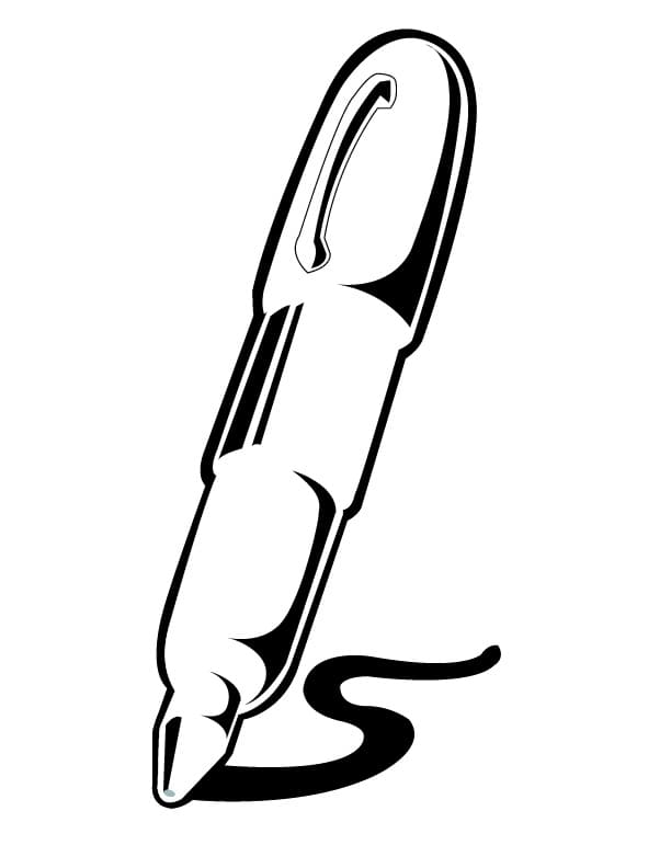 Desenho Caneta para Imprimir Lápis de Cor