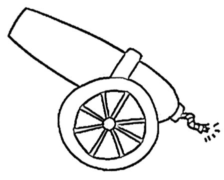 Desenho de canhão de Guerra para Colorir
