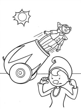 Desenho de canhão de palhaço para Colorir
