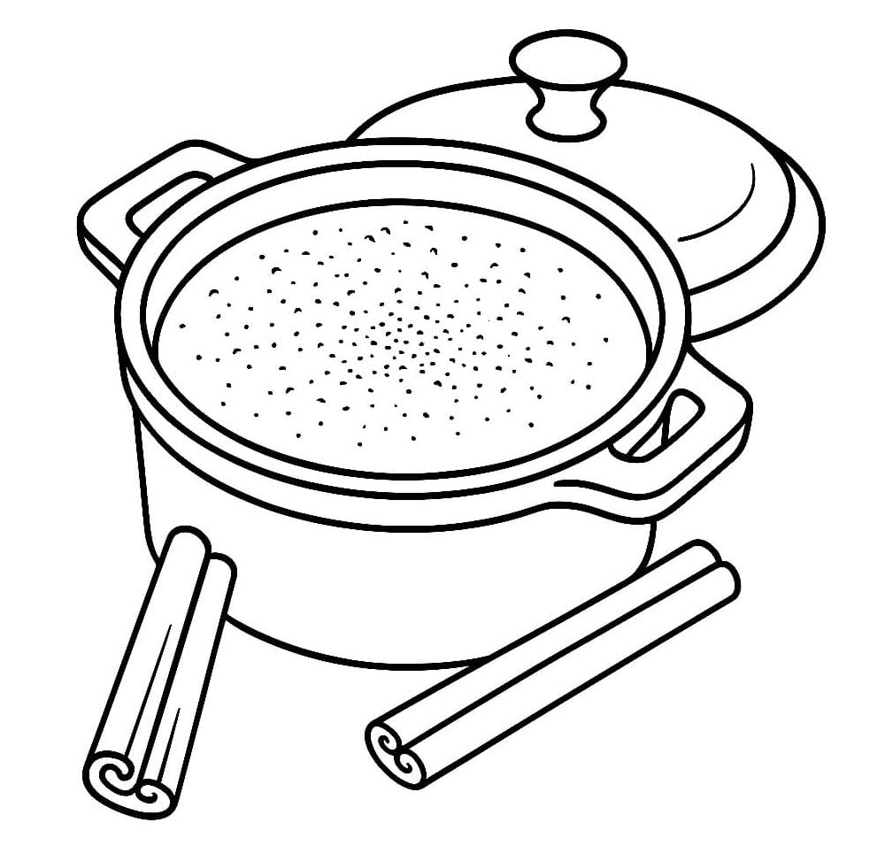 Desenho de Canjica Imprimivel Grátis para Crianças para Colorir