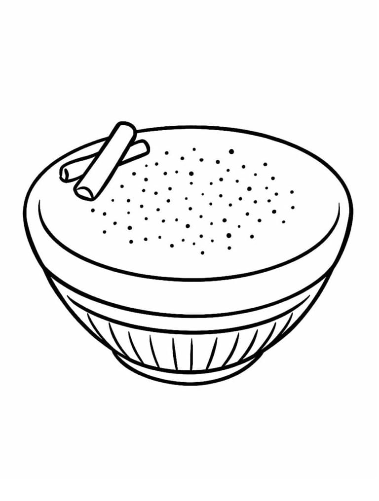 Desenho de Canjica Imprimivel Grátis para Colorir