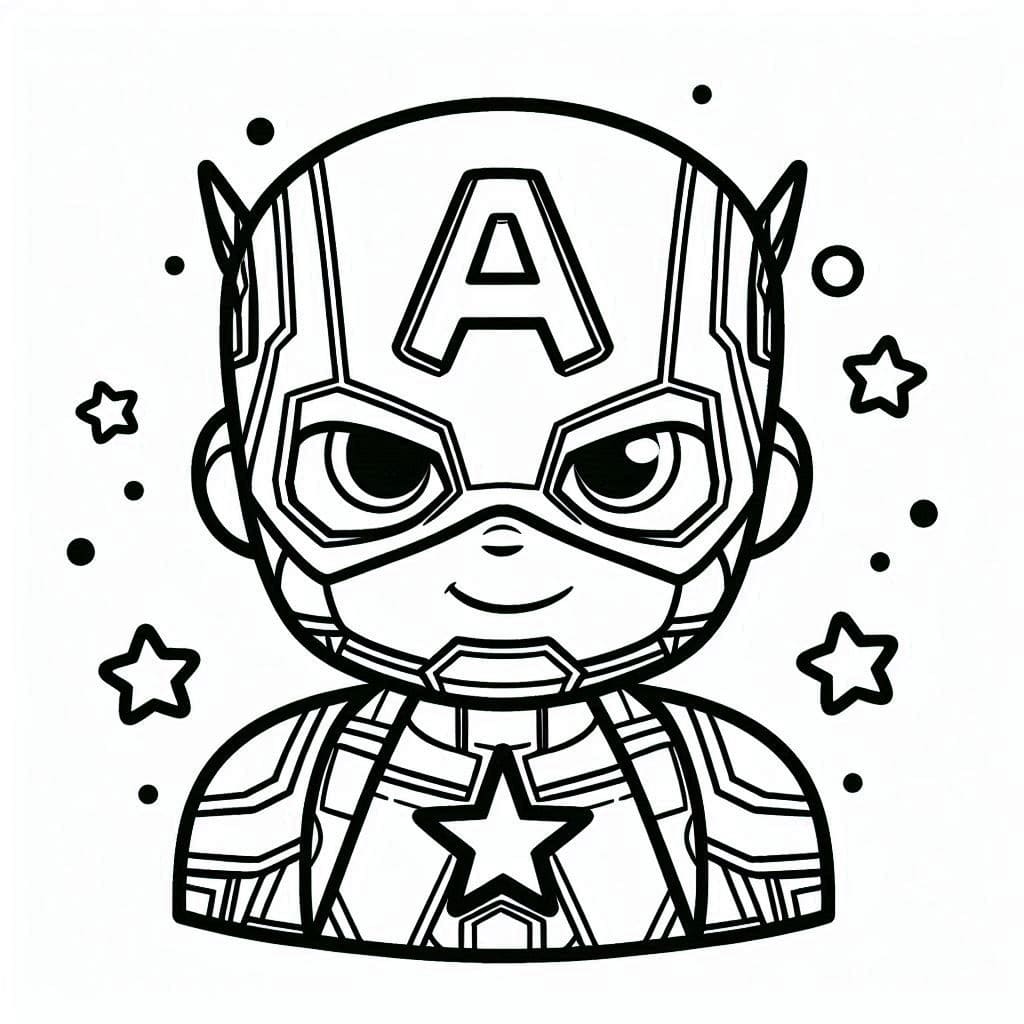 Desenho de Capitão América Grátis para Crianças para Colorir