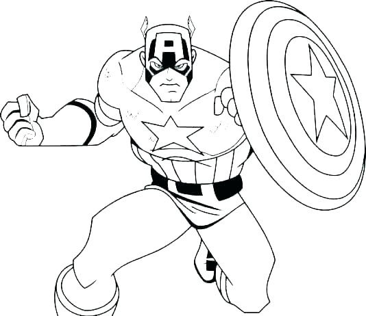 Desenhos de Capitã Marvel para Colorir