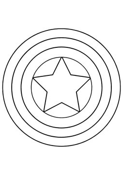 Desenho Escudo do capitão américa Shield Grande para Colorir