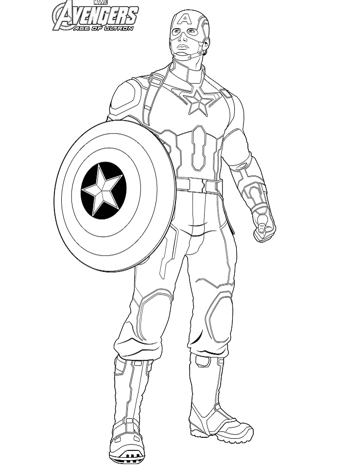 Desenho para Baixar do Capitão América Grátis