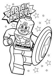 Desenho Pdf Lego Capitão Americo para Colorir Grátis
