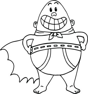 Desenho de capitão Cueca para Colorir