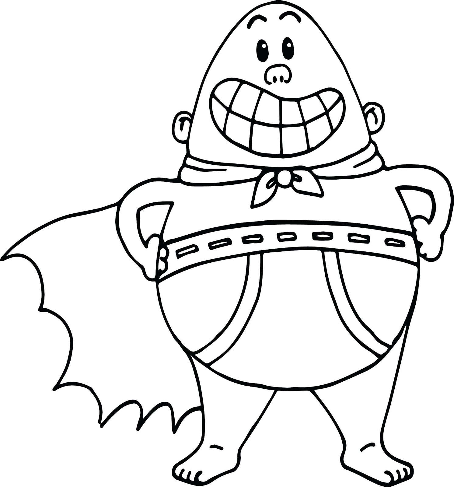Desenhos de Capitão Cueca para Colorir