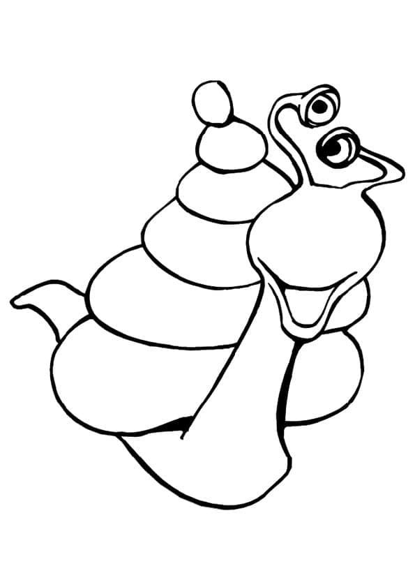 Desenho de Caracol Fácil para Colorir