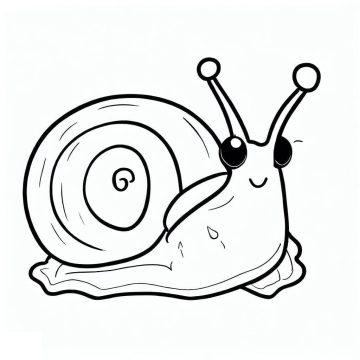 Desenho de Um Caracol Muito Fofo para Colorir