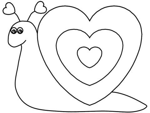 Desenho de Um Caracol Muito Simples para Colorir