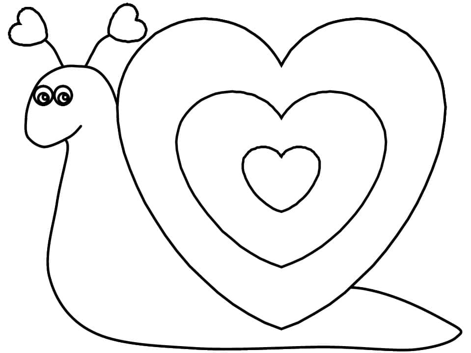 Desenho de um Caracol Muito Simples para Colorir