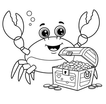 Desenho de Imprimível Caranguejo para Colorir