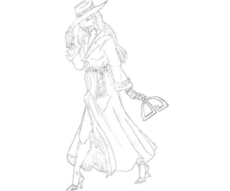 Desenho de Carmen Sandiego Grátis para Colorir