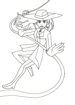Desenho de Carmen Sandiego para crianças de 1 Ano para Colorir