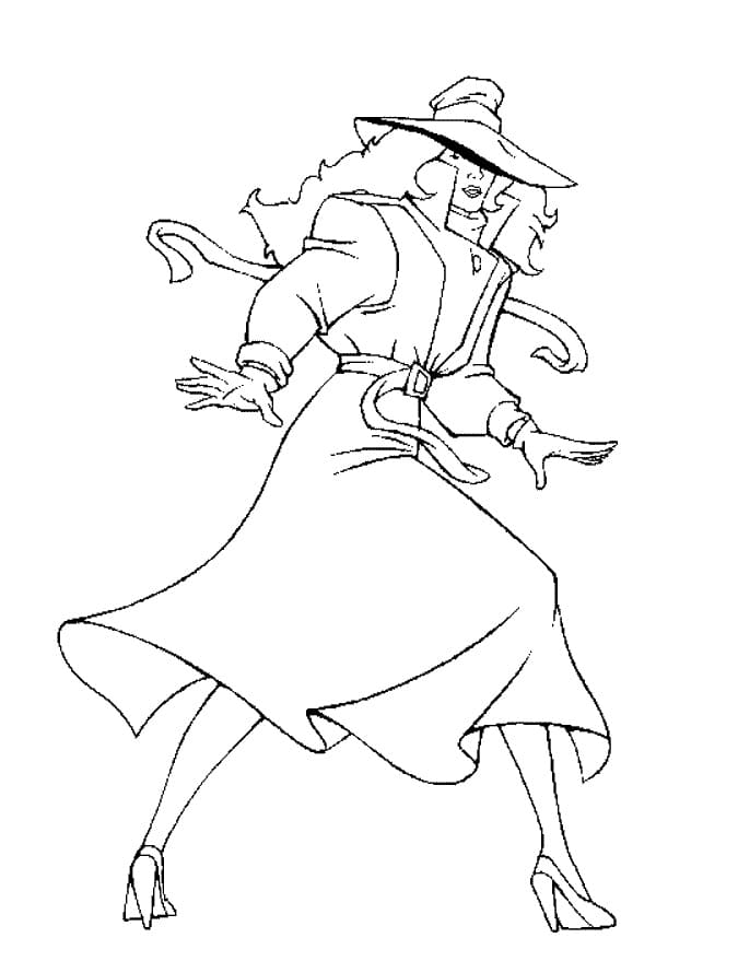 Desenho de Carmen Sandiego para Crianças de 3 Ano para Colorir