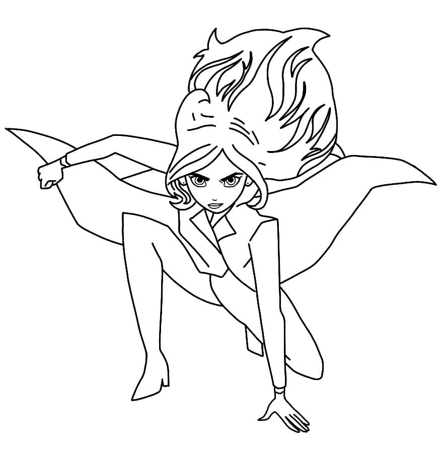 Desenho de Imagem de Carmen Sandiego para Colorir
