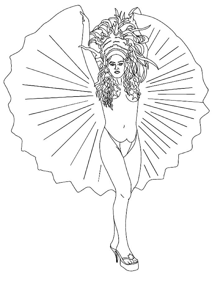 Desenho de Carnaval Download Grátis para Colorir
