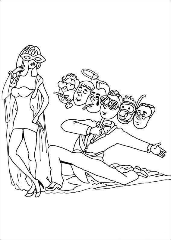 Desenho de Carnaval Download Pdf para Imprimir