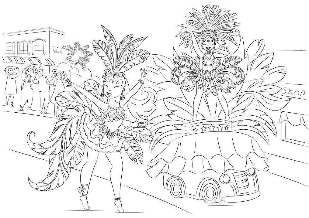 Desenho de Carnaval Imprimivel Pdf para Imprimir