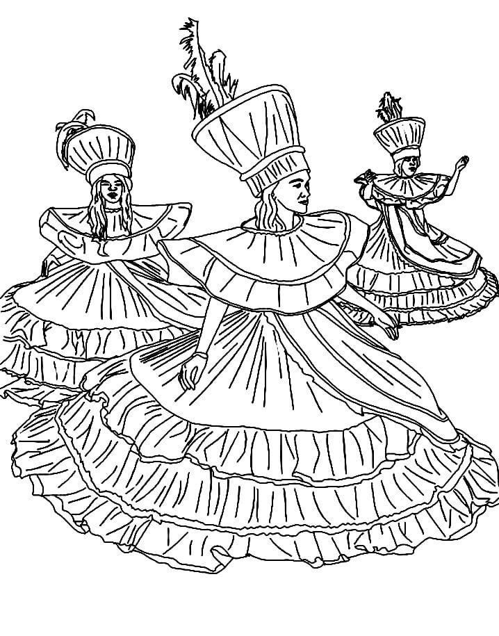Desenho de Carnaval para Colorir Download Pdf