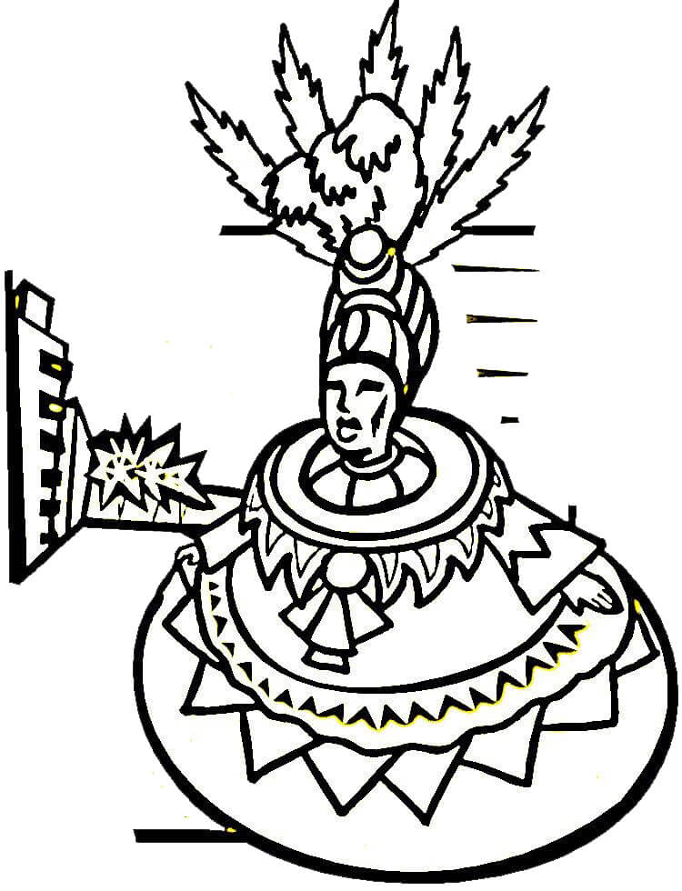 Desenho de Carnaval para Colorir Grátis Download