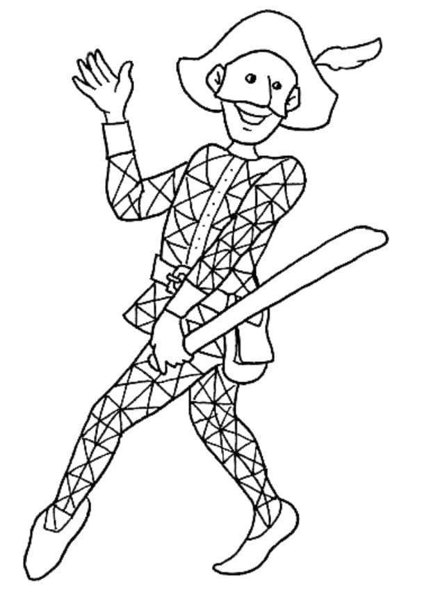 Desenho de Carnaval para Colorir Imprimivel