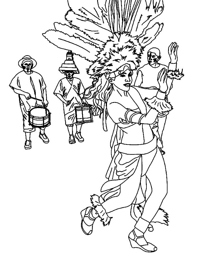 Desenho de Carnaval para Colorir Online Pdf