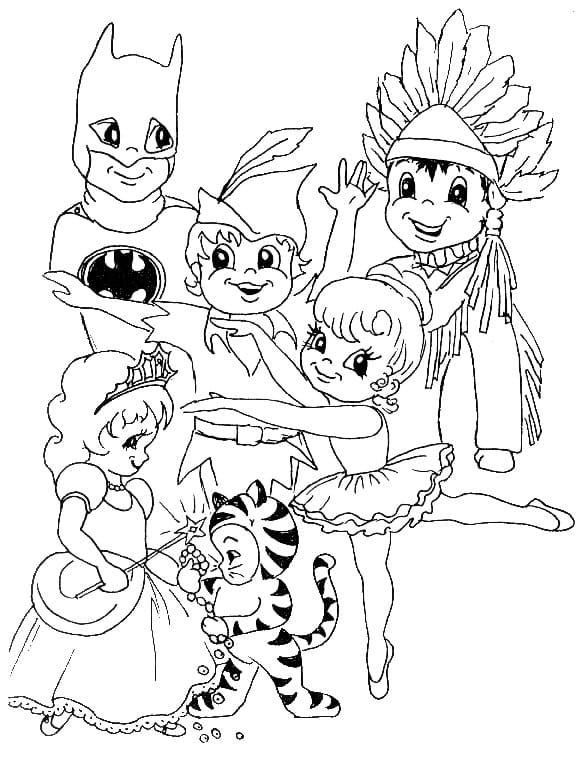 Desenho de Carnaval para Colorir Pdf Grátis