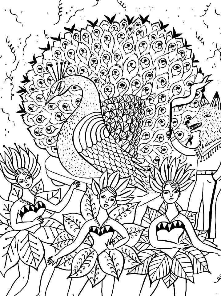 Desenho de Carnaval para Colorir Pdf Imprimivel