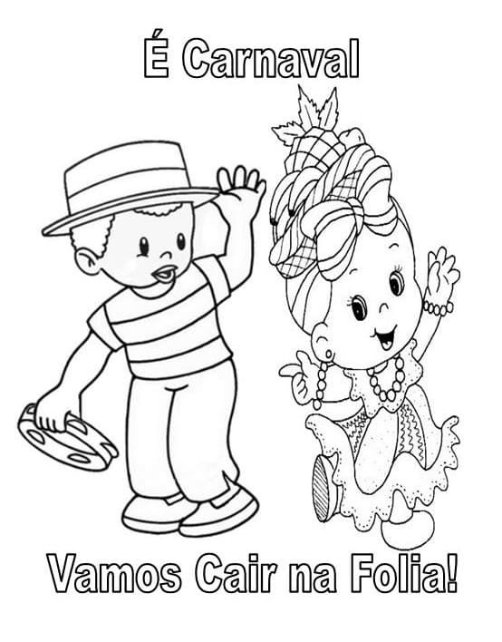 Desenho de Carnaval para Imprimir Pdf Grátis