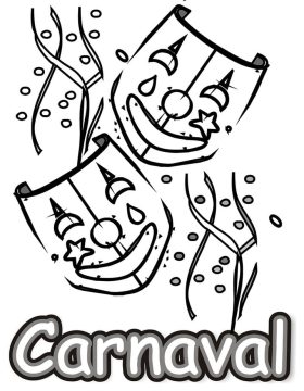 Desenho de Carnaval para Pintar Pdf grátis