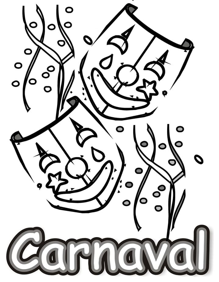 Desenhos de Carnaval para Colorir