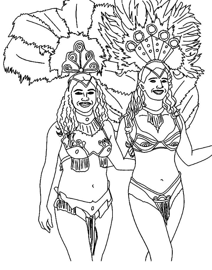 Desenho de Carnaval Pdf Imprimivel para Colorir