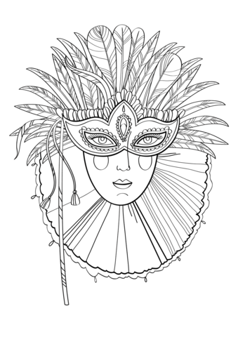 Desenho de Carnaval Pdf para Colorir