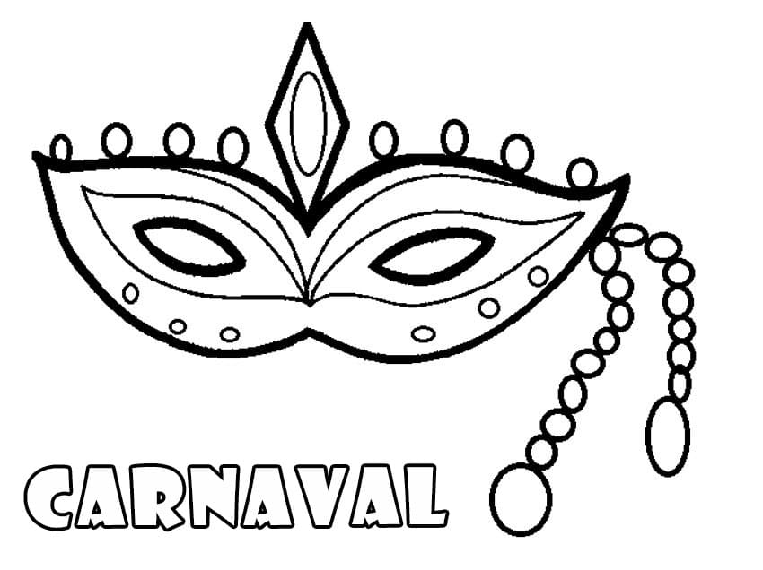 Desenho Máscara de Carnaval para Imprimir Download