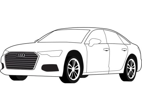 Desenho Audi A6 para Colorir