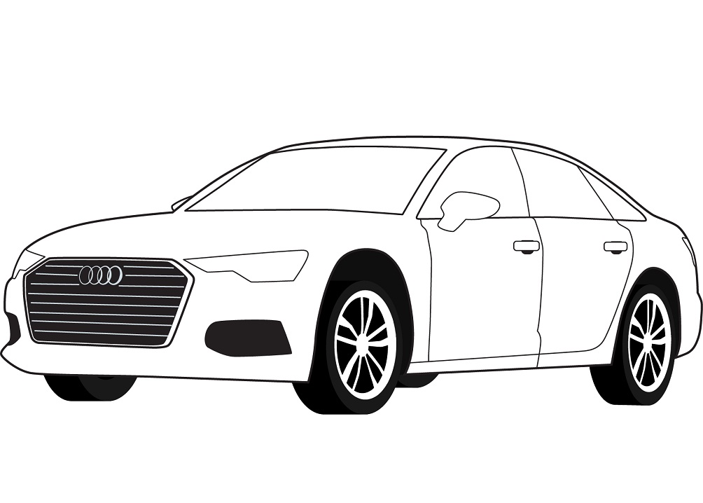 Desenho Audi A6 para Colorir